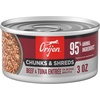 image:imageORIJEN Chunks amp Shreds Wet Cat Food Variety Pack Original  Duck amp Liver Recipes 3oz Cans 12 Count 6 of EachBeef  Tuna Entre Chunks  Shreds