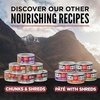 image:imageORIJEN Chunks amp Shreds Wet Cat Food Variety Pack Original  Duck amp Liver Recipes 3oz Cans 12 Count 6 of EachBeef  Tuna Entre Chunks  Shreds