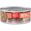 image:imageORIJEN Chunks amp Shreds Wet Cat Food Variety Pack Original  Duck amp Liver Recipes 3oz Cans 12 Count 6 of EachSalmon  Chicken Entre Chunks  Shreds