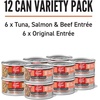 image:imageORIJEN Chunks amp Shreds Wet Cat Food Variety Pack Original  Duck amp Liver Recipes 3oz Cans 12 Count 6 of EachVariety Pack Original Entre  Salmon  Chicken Entre Chunks  Shreds