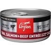 image:imageORIJEN Premium Pate Wet Cat Food Variety Pack Original  Duck amp Chicken Recipes 3oz Cans 12 Count 6 of EachTuna  Salmon  Beef