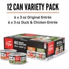 image:imageORIJEN Premium Pate Wet Cat Food Variety Pack Original  Duck amp Chicken Recipes 3oz Cans 12 Count 6 of EachVariety Pack Original  Duck  Chicken