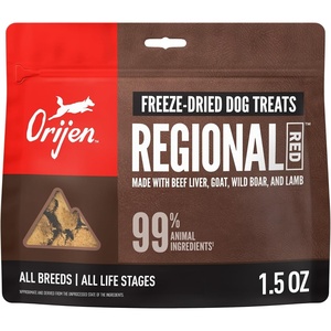 image:imageORIJEN Grain Free High Protein Freeze Dried Dog Treats Regional Red Recipe 15oz BagRegional Red Recipe