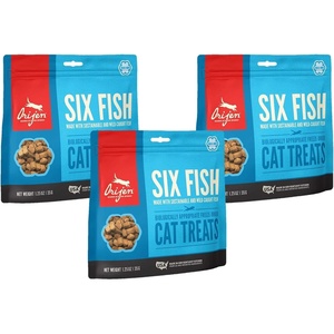image:imageORIJEN 3 Pack of Six Fish FreezeDried Cat Treats 125 Ounces Each Made in The USA