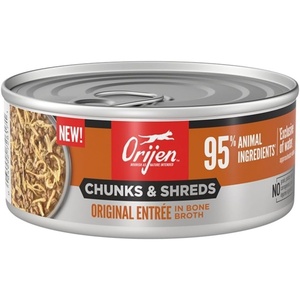 image:imageORIJEN Chunks amp Shreds Original Entree Wet Cat Food 55 oz Case of 12