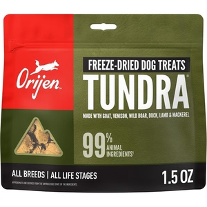 image:imageORIJEN Grain Free WHOLEPREY Freeze Dried Dog Treats Tundra Recipe 15oz Bag