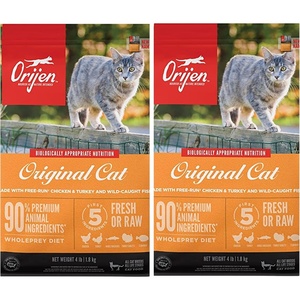 image:imageOrijen 2 Pack of Cat amp Kitten GrainFree Dry Food 4 Pounds Each Made in The USA